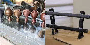 Premium Window Curtain Rods With Elegant Decorative Finials