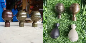 Quality Metallic Finials for Curtain Rods
