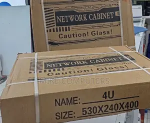 4u Wall Mount Data Cabinet Withtempered Glass