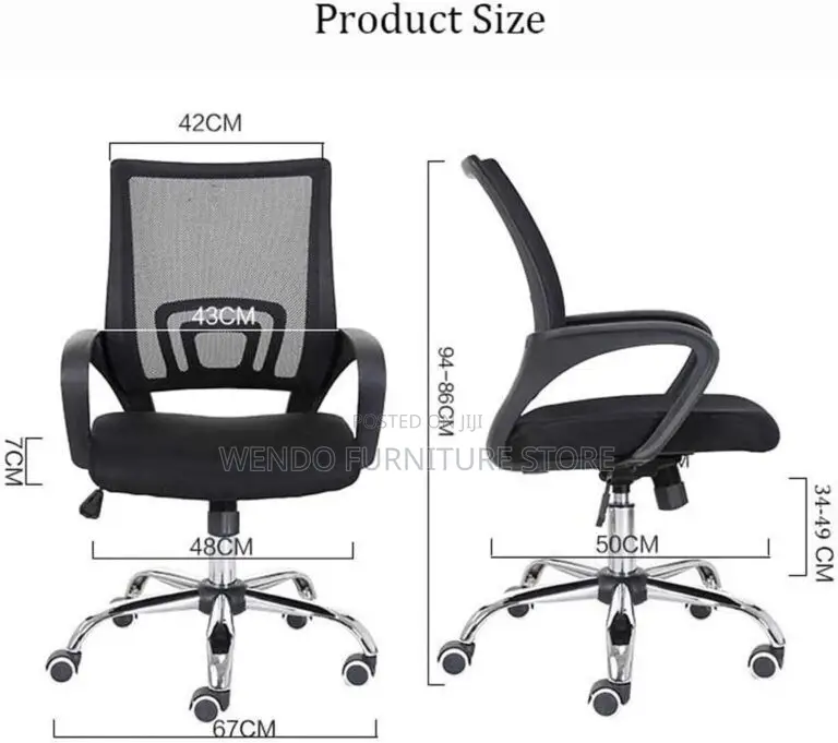 Office Chair; Mesh Office Work Clerical Adjustable Chair