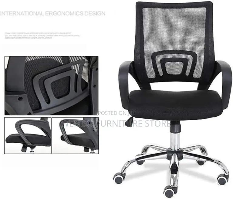Office Chair; Mesh Office Work Clerical Adjustable Chair