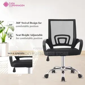 Office Chair; Mesh Office Work Clerical Adjustable Chair