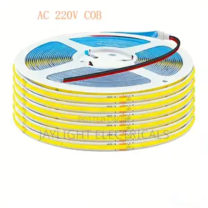 220v Cob Led Strip Light Ra90 High Bright 10m