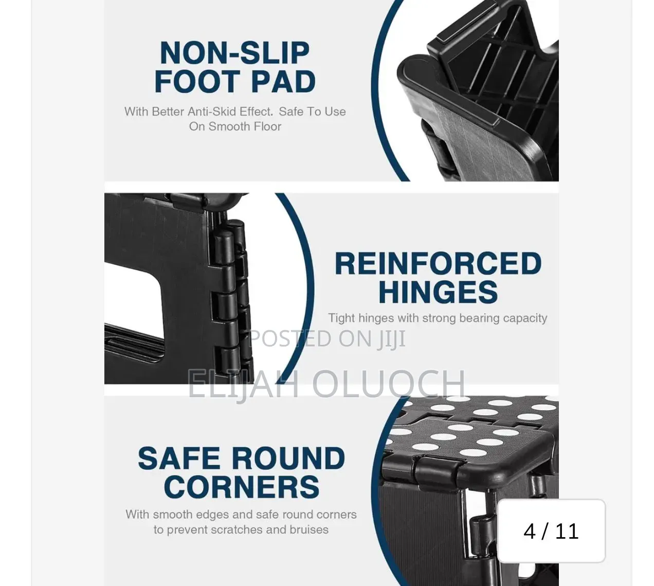 Folding Step Stool Foldable for Adults and Kids Heavy Duty Stepping
