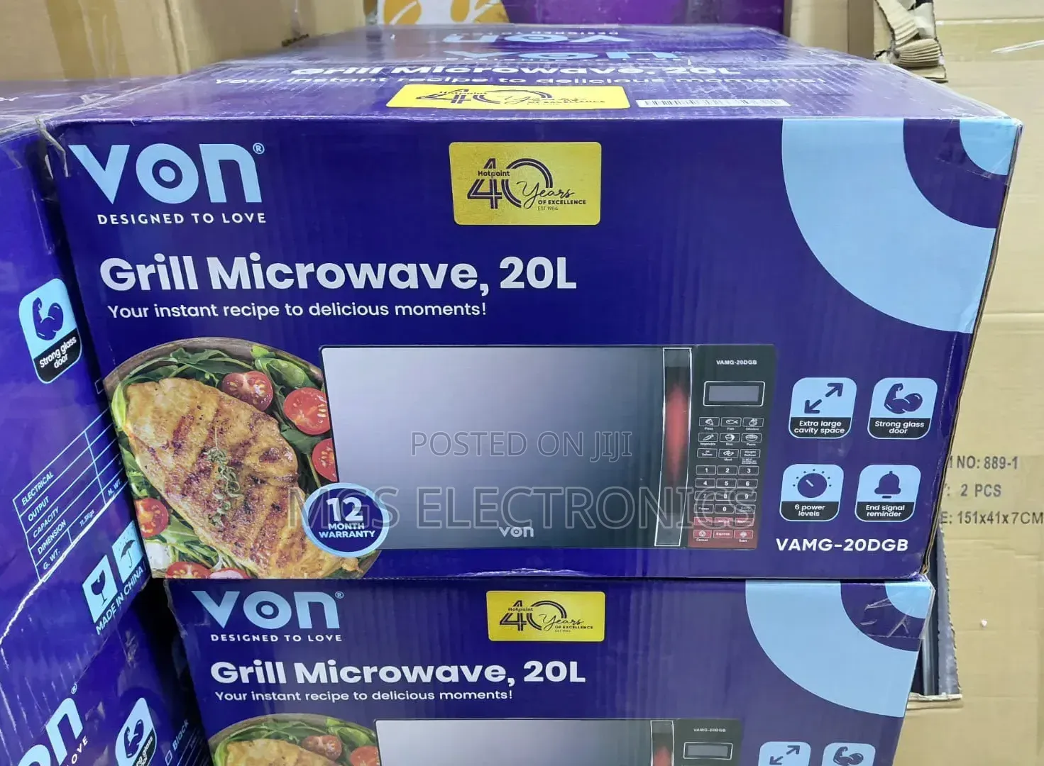 Von 20litres Microwave Withgrill(Vamg-20dgb)