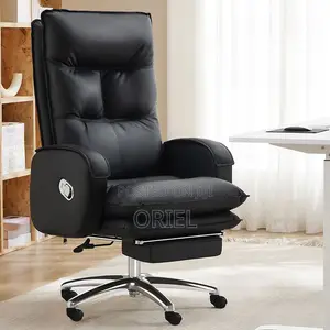 Office Chair : Black Leather Executive Office Chair