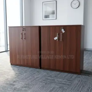 Simple Wooden 2-Door File Cabinet.