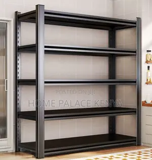 Steel Rack: Heavy-Duty 5-Tier Metal Display Rack