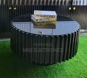 Black Executive Modern Round Coffee Table