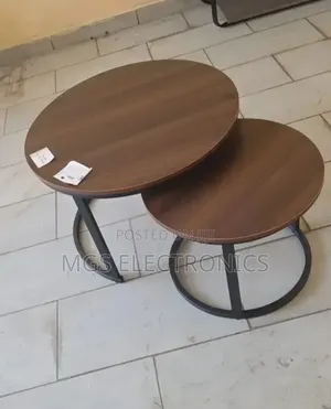 Wooden Nesting Coffee Table Marble Effect (Mdf)