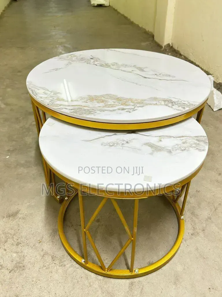 Modern Luxury 2in1 Pure Marble Nesting Tables.