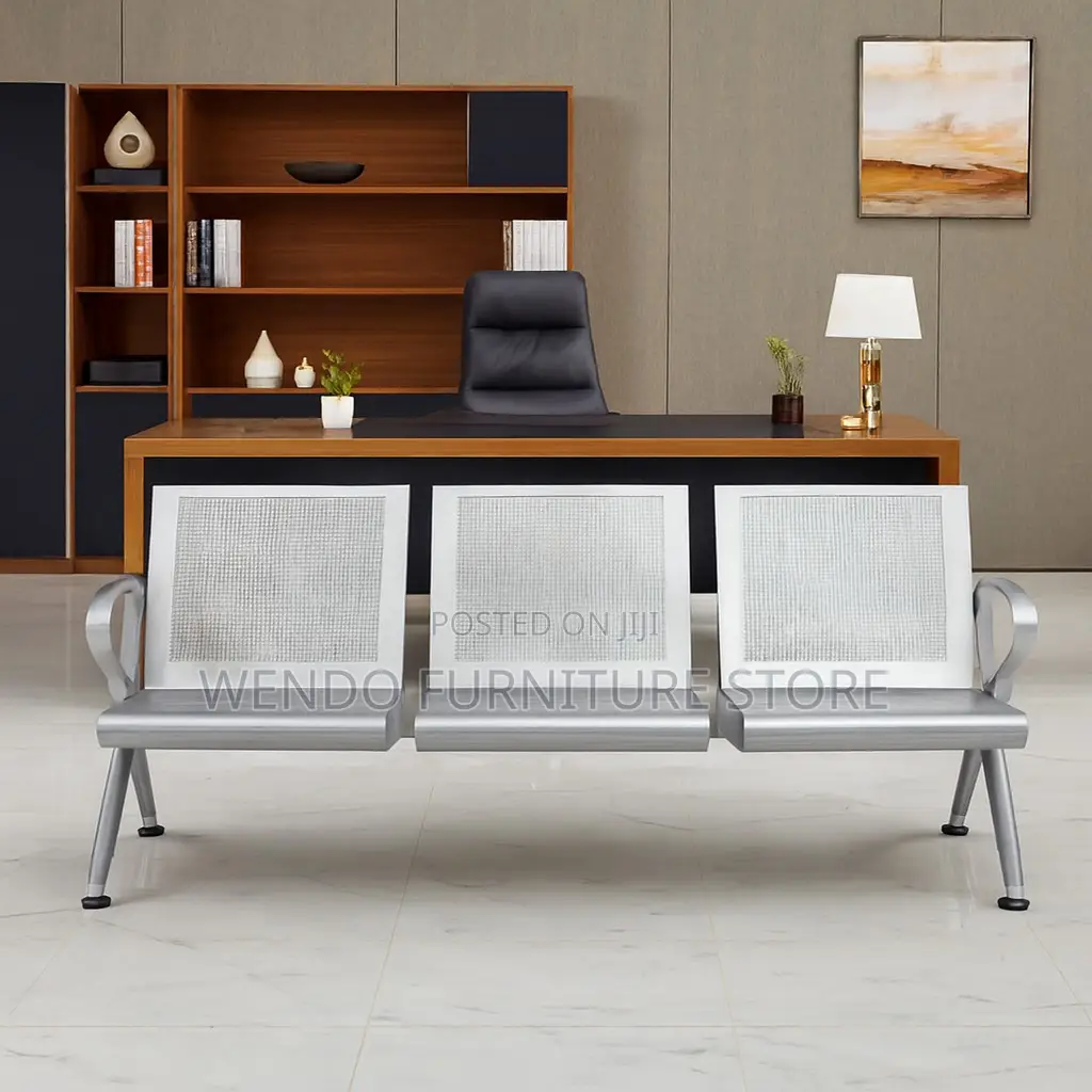 Office Bench; Three Seaters Metallic Bench