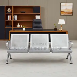 Office Bench; Three Seaters Metallic Bench