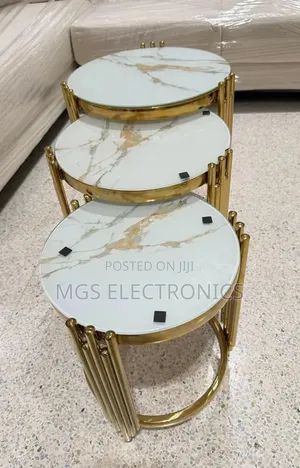 3 in 1 Executive Pure Marble Table  