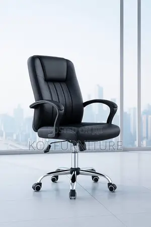 Office Chair : High Back Executive Office Chair With Padded Armrests