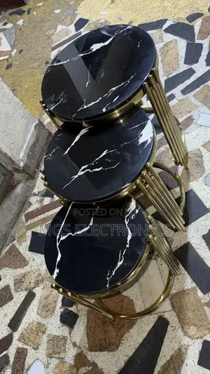 3 in 1 Executive Pure Marble Table