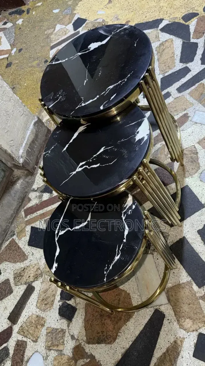 3 in 1 Executive Pure Marble Table