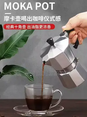 Classic Italian Aluminum Moka Pot (600ml)