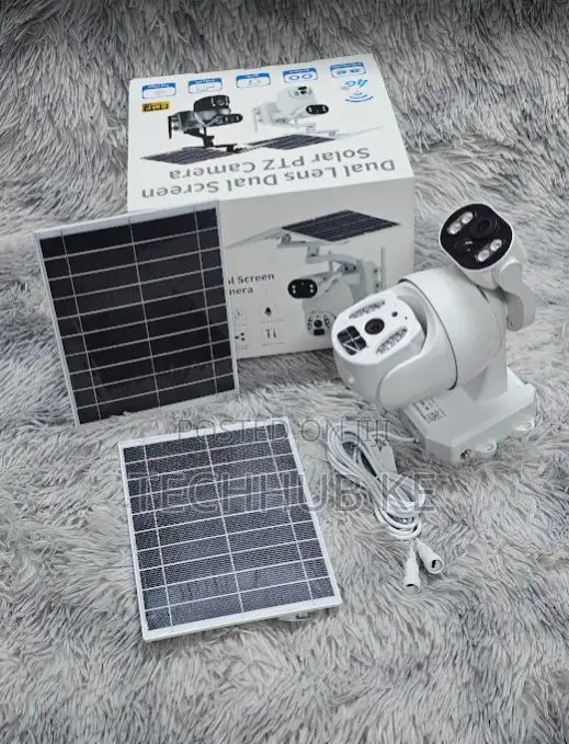 Simcard Solar 6mp Dual Lens CCTV Security Camera With Duo Solar Panel