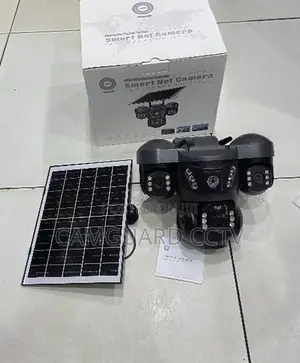 Outdoor Solar Powered V380 Pro Camera – Triple Lens Smart Tracking