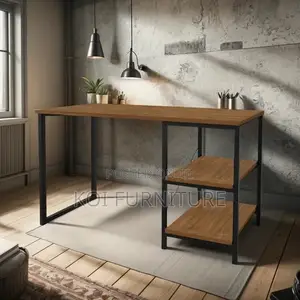 Office Chair : 1.2m Metallic Frame Computer Desk