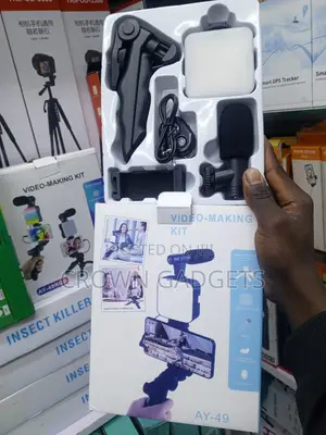 Ay-49 Video-making Kit, Phone Holder, Tripod, Microphone, Led Light.
