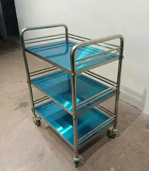 Quality Instrument Trolley With 3 Shelves and Castors