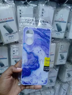 Soft Tpu Phone Case Featuring a Purple and White Marble Pattern
