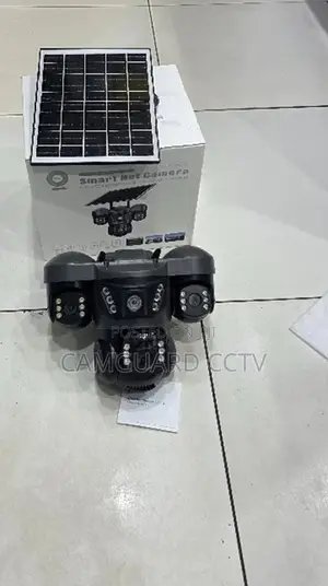 Solar Powered Triple Lens Wifi PTZ Camera Remote Access V380 Pro App