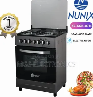 Nunix 60×60 3+1 Freestanding Cooker With Electric Oven at 