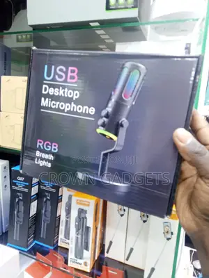Professional Usb Condenser Microphone With Rgb Lighting