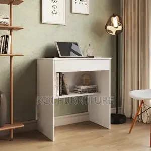 Office Desk : 0.7m Minimalist White MDF Office Desk