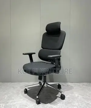 Office Chair : Black High-Back Ergonomic Office Chair