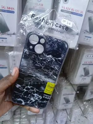 Blue and Purple Marble-Patterned Mobile Phone Case