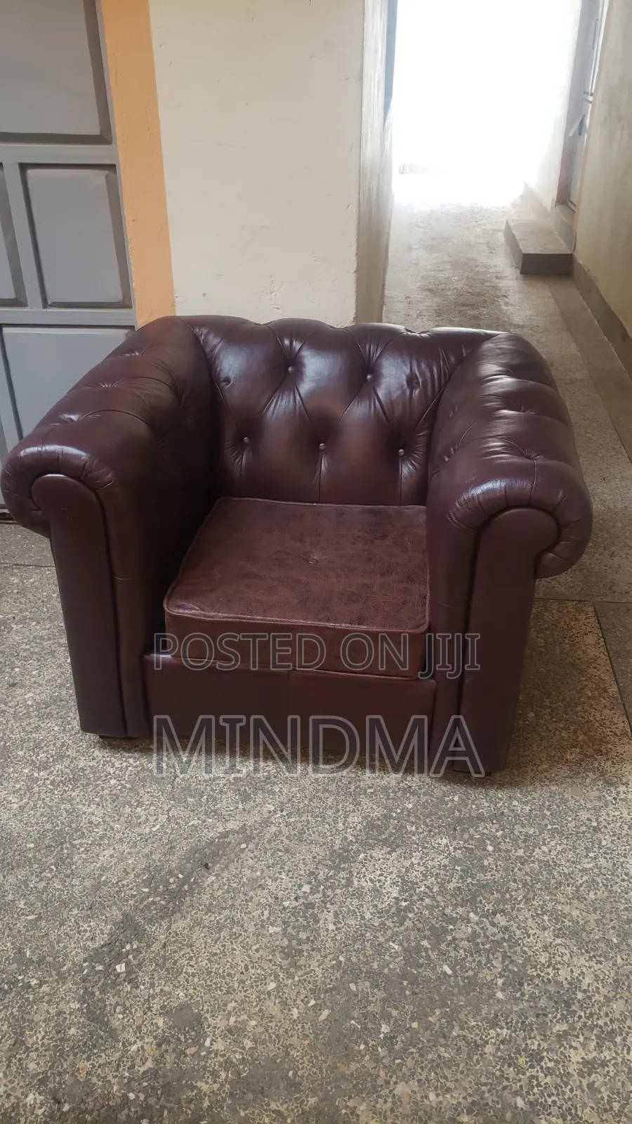 Leather Chesterfield Sofa Ex-Uk