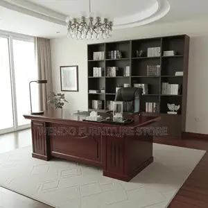 Office Desk; 1800mm Brown Executive Mahogany Desk