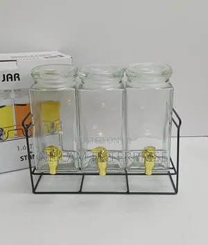 1.6l Triple Glass Juice Dispensers Set