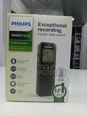Philips Voicetracer Dvt1160 Audio Recorder Featuring 8gb Storage.
