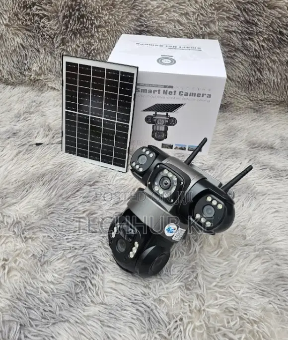 4g Solar PTZ Security Camera With Triple Lens | Sim Card CCTV Camera