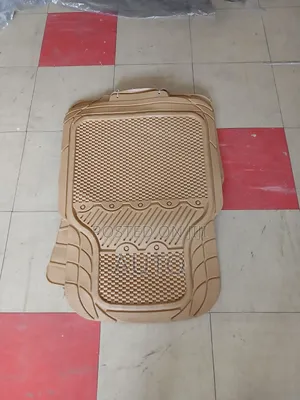 Beige Silicone Car Floor Mats | Universal Anti-Slip Waterproof Mats