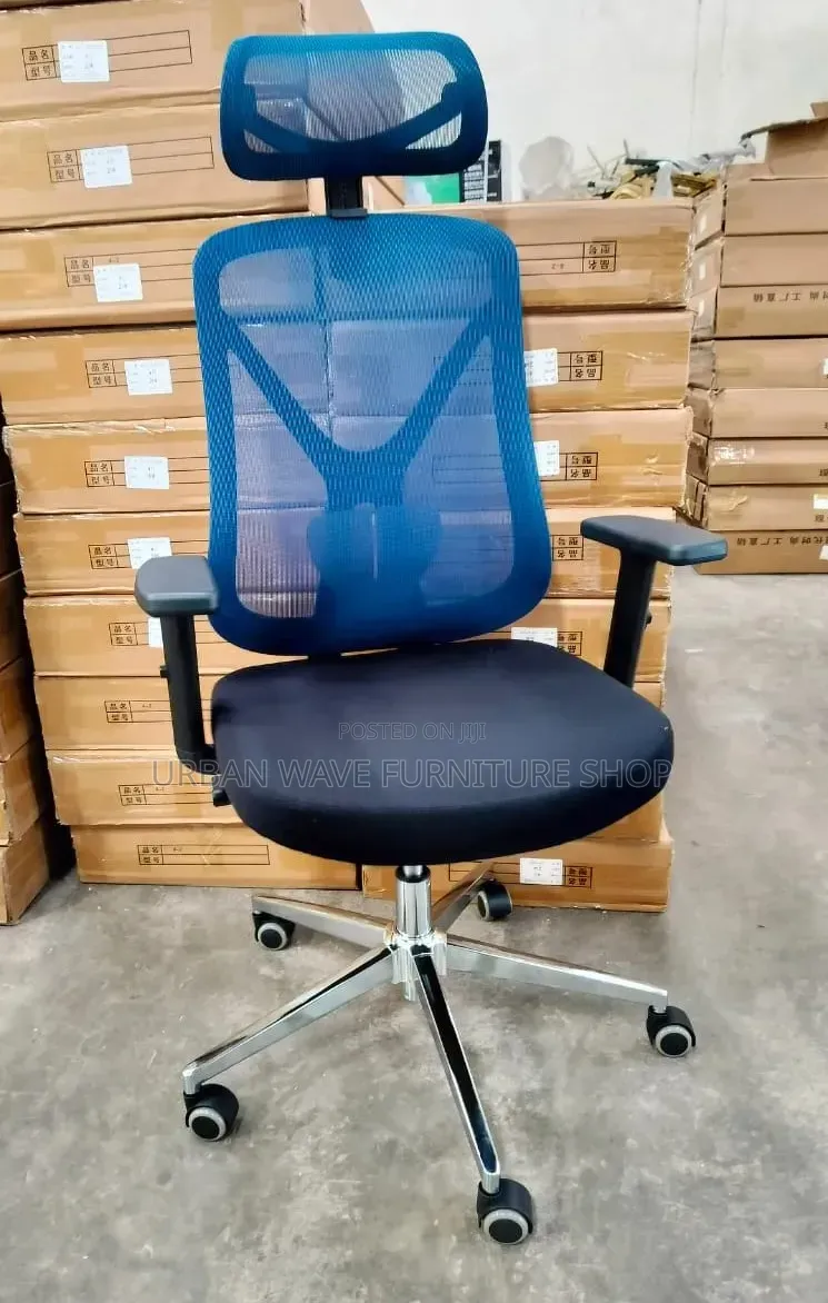 High Back Swivel Mesh Headrest Chair