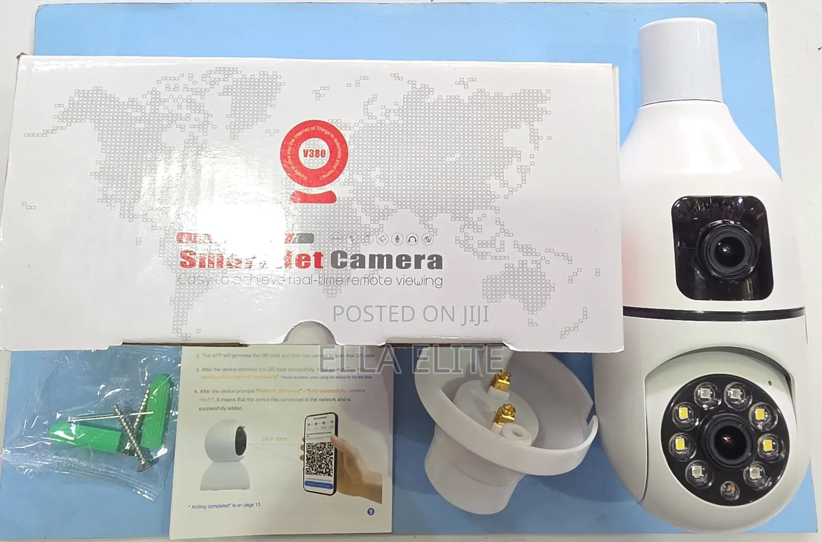 V380 Rotating 360 PTZ Double Camera Wifi