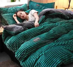 Tc Brand Premium Velvet Bedding Set – Duvet, Bedsheet Pillowcases