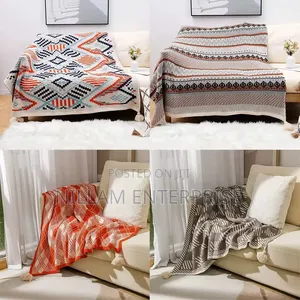 Bohemian Knitted Throw Blankets