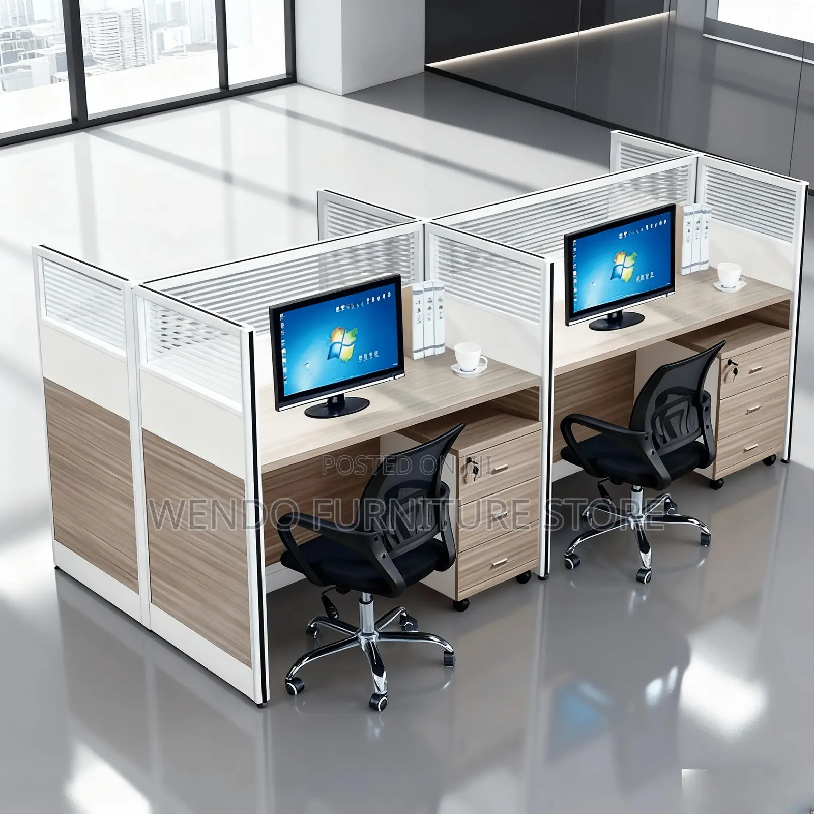 Office Workstation; Four Persons User Workstation
