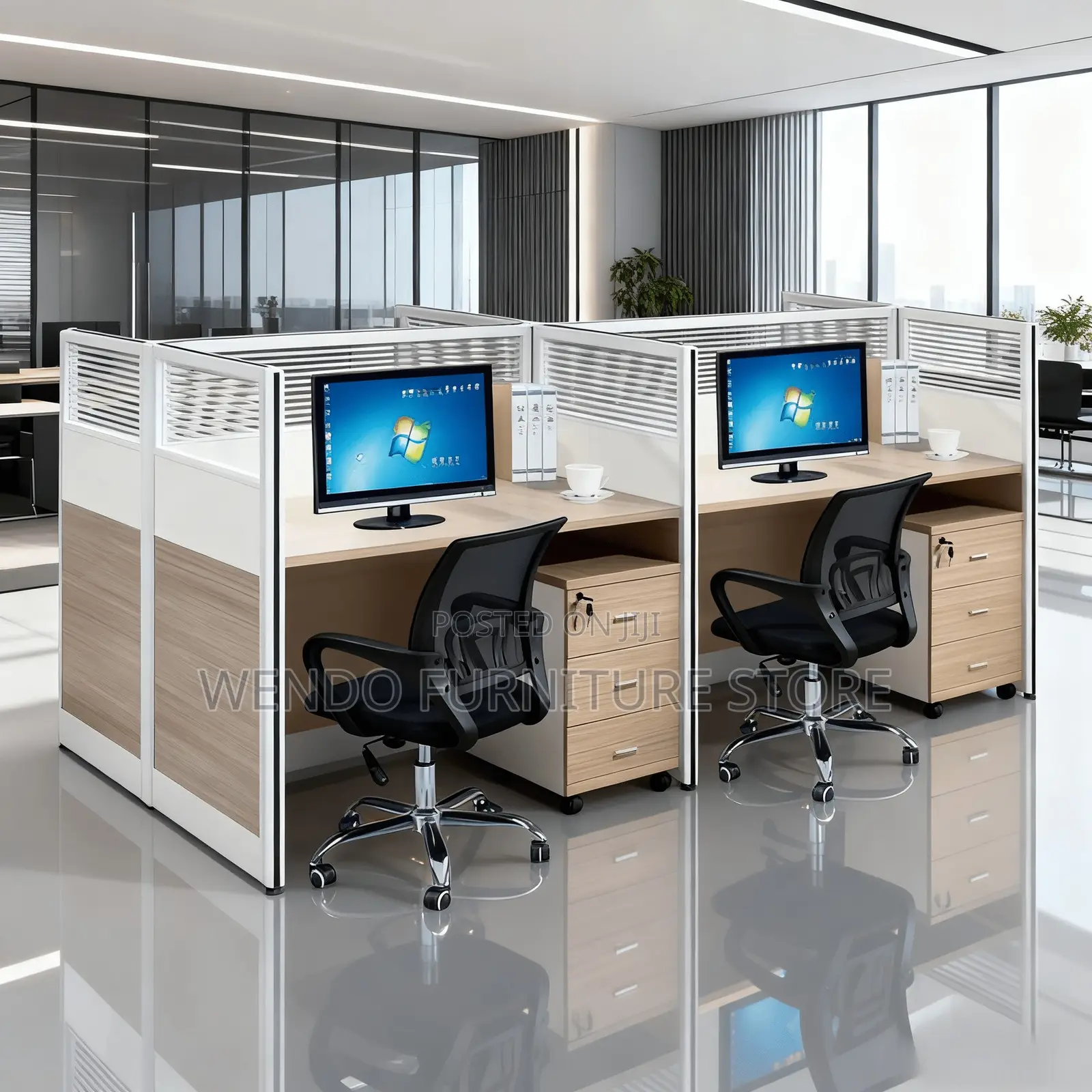 Office Workstation; Four Persons User Workstation