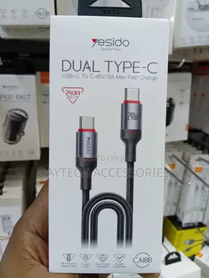 Yesido Ca186 Usb-C to Usb-C Cable for Fast Charging Up to 240w.