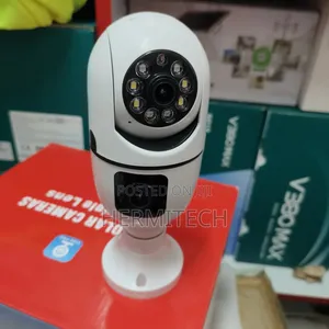 Dual Lenses Wireless Cameras Bulb Design 2 Lenses