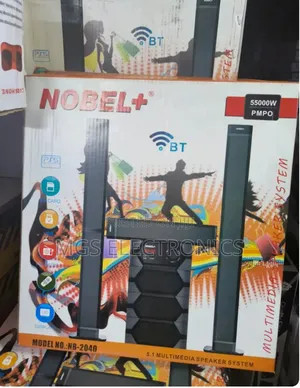 Nobel Tall Boy Speakers-Bt Hometheare-55000w Pmpo- Nb 2040