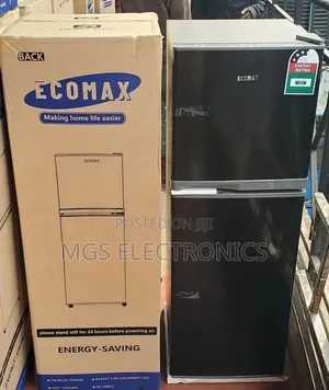 Ecomax 138 Litres Dark Silver Double Door Fridge